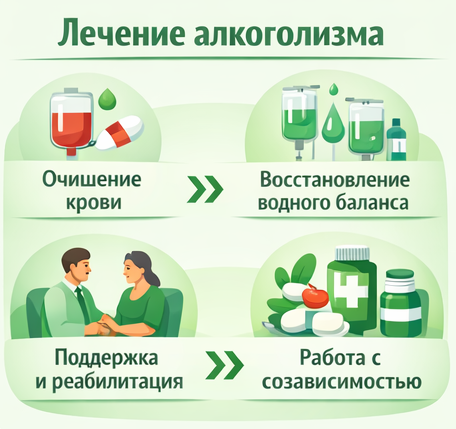 лечение алкоголизма в Тавде этапы
